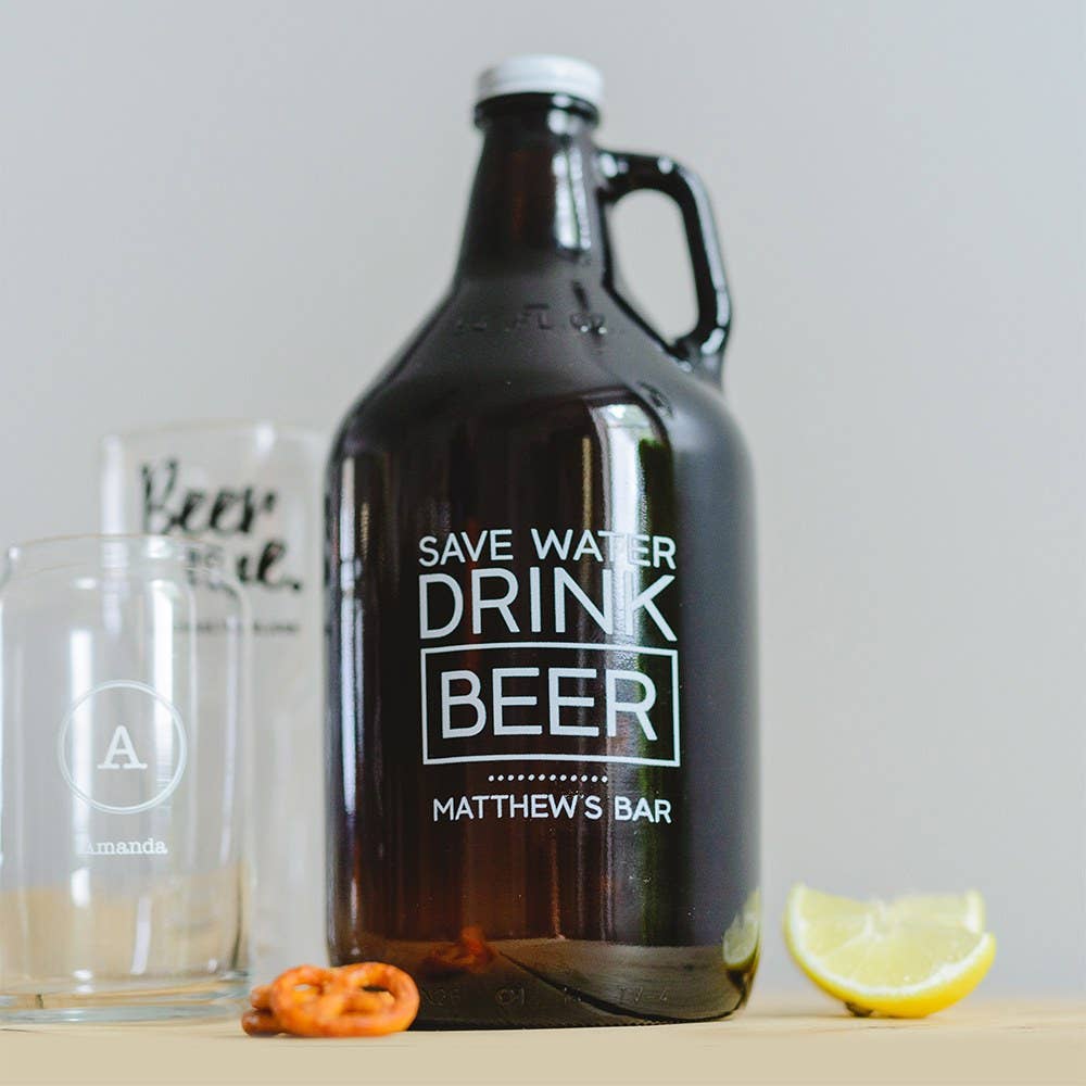Weddingstar Inc. - Wholesale Growler - Personalized Glass Beer Growler - Drink Beer Print2