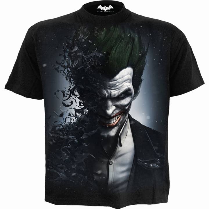 JOKER - ARKHAM ORIGINS - T-Shirt Black for wholesale by Spiral