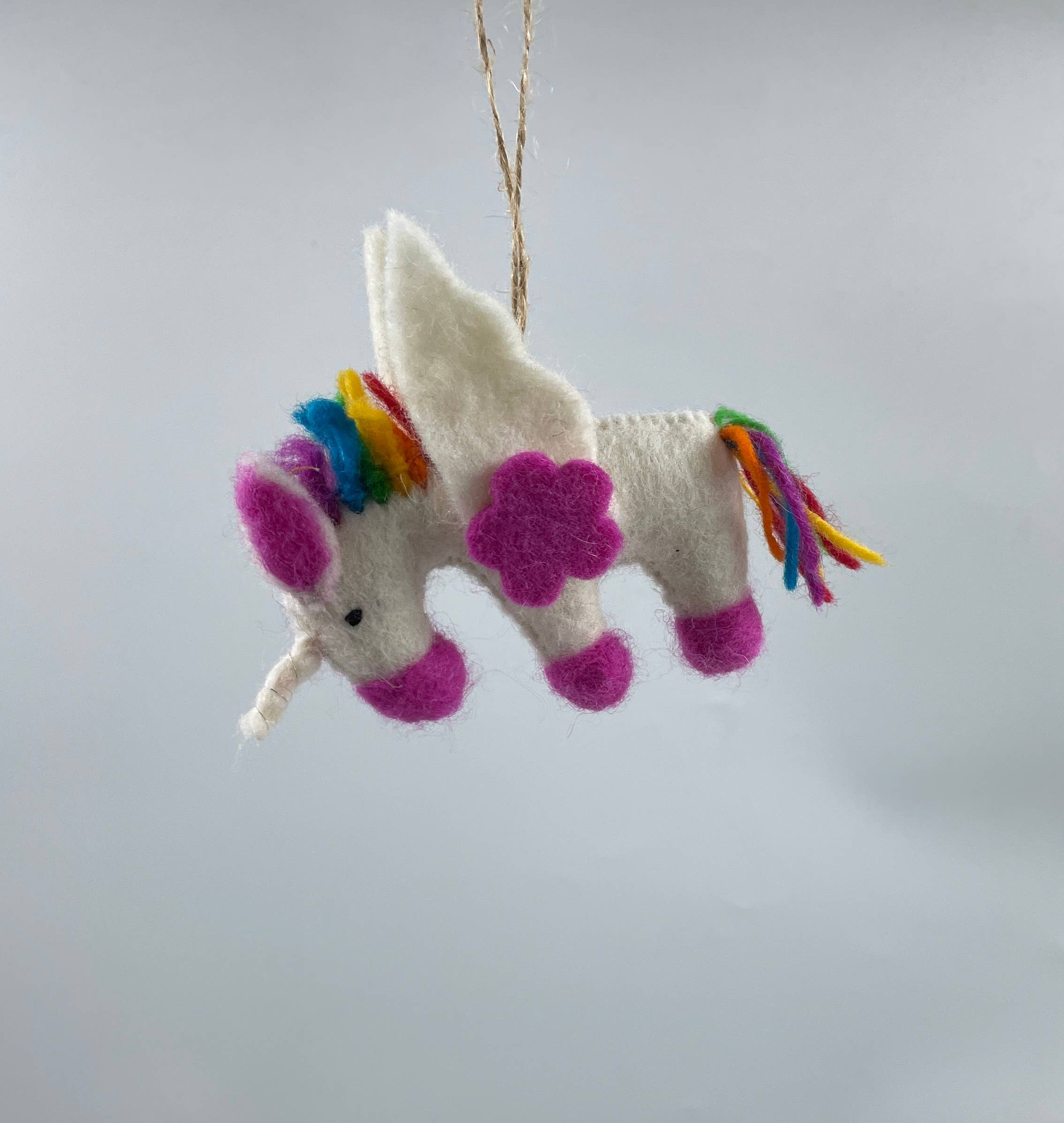 Funky Yak Ltd - Wholesale Ornament - Handmade Felt Unicorn Year-round Decoration1