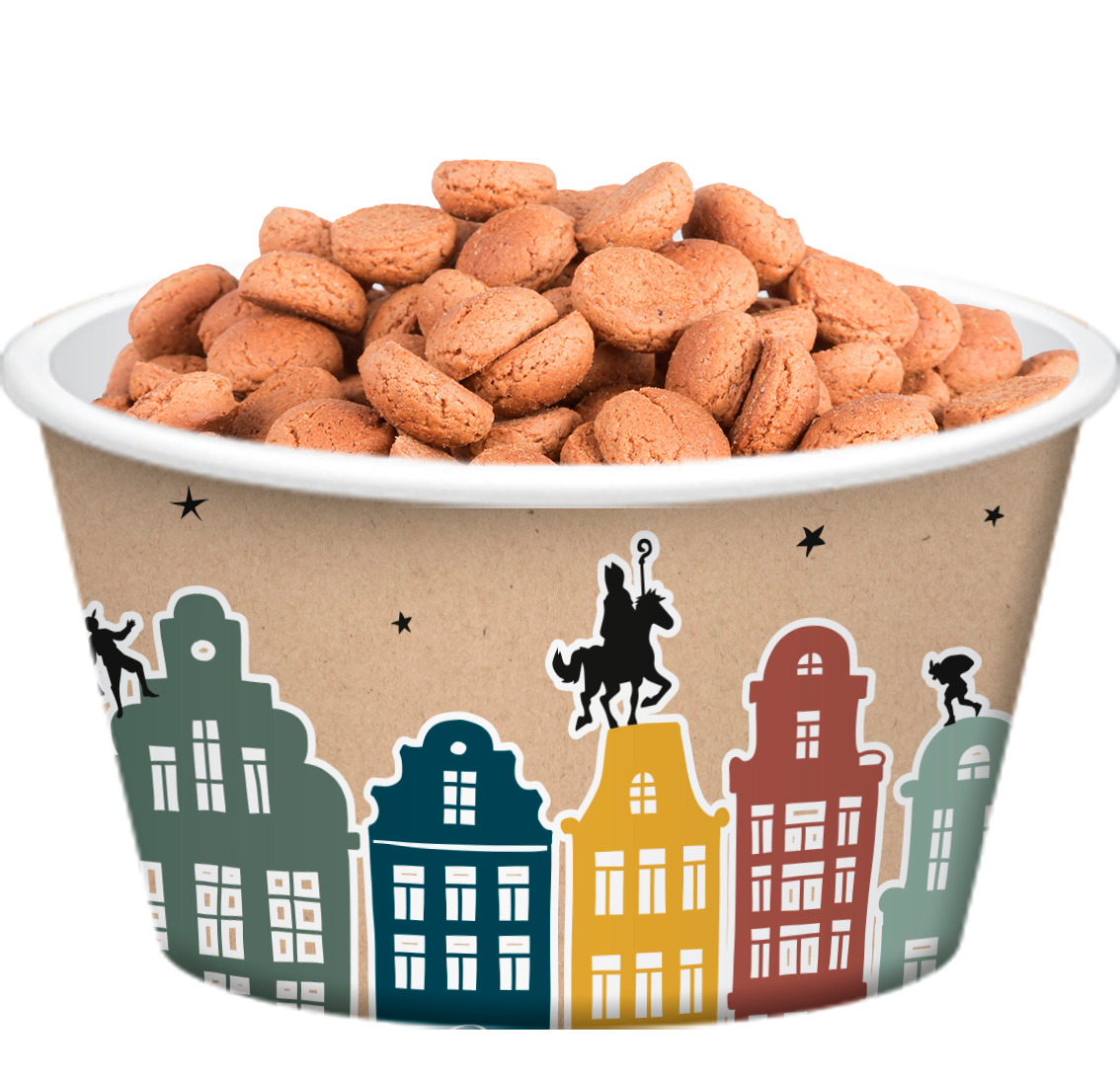 Multi Colors Candy boxes 'Welkom Sint & Piet' (NL) 250ml - 5 pieces for wholesale on Faire0