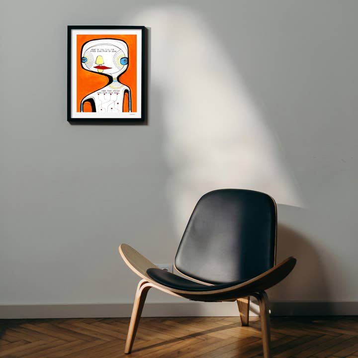 Keemo Gallery - Wholesale Art Print - Poem Heart Unique Modern Art Print Abstract Type Kind Words7