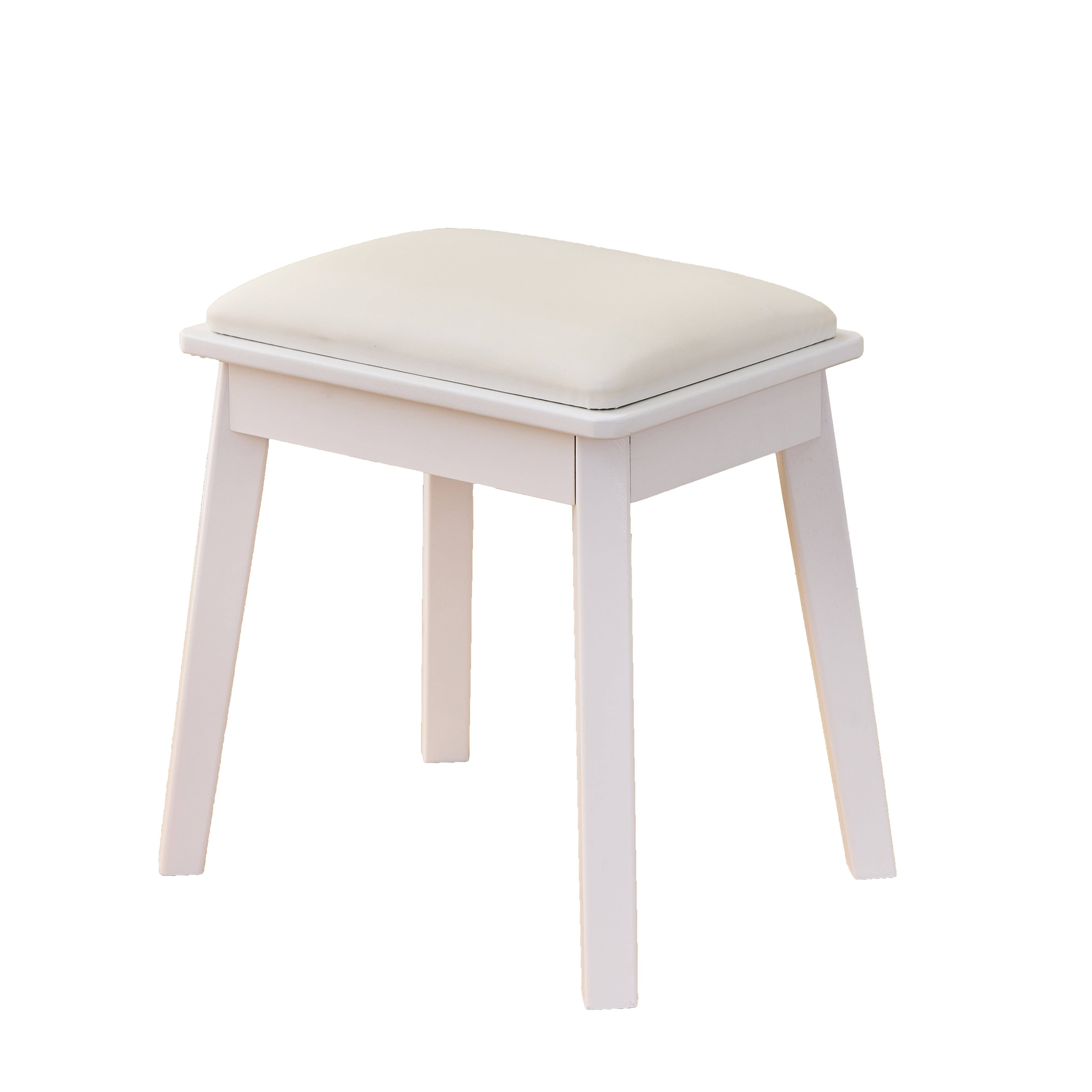 White Modern Makeup Vanity Desk with LED Lights & Mirror for wholesale on Faire12