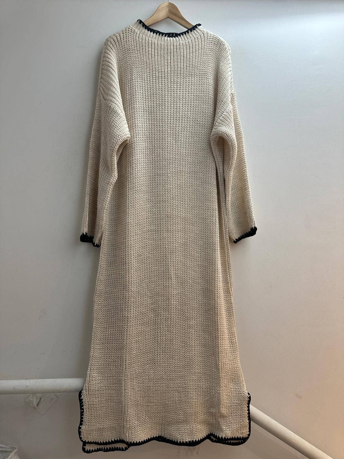 LORIANE - Wholesale Dress - Women's - 23185 long sweater dress with side slit one size 0
