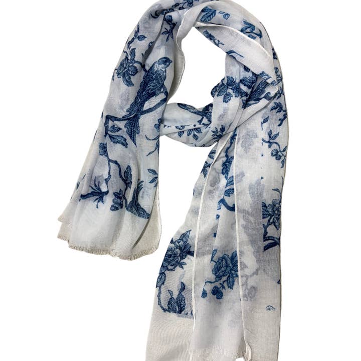 Bird Tree Scarf #89-93048 for wholesale by Astoria Gift Corporation