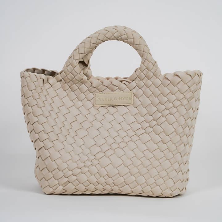 Mini Woven Tote - Bone for wholesale by Parker & Hyde