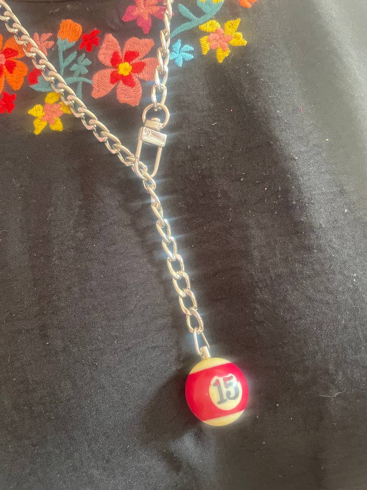 Billiards Ball Necklace-Dopamine Dressing Necessity for wholesale by Savannah Hoffman Designs Artisan Jewelry