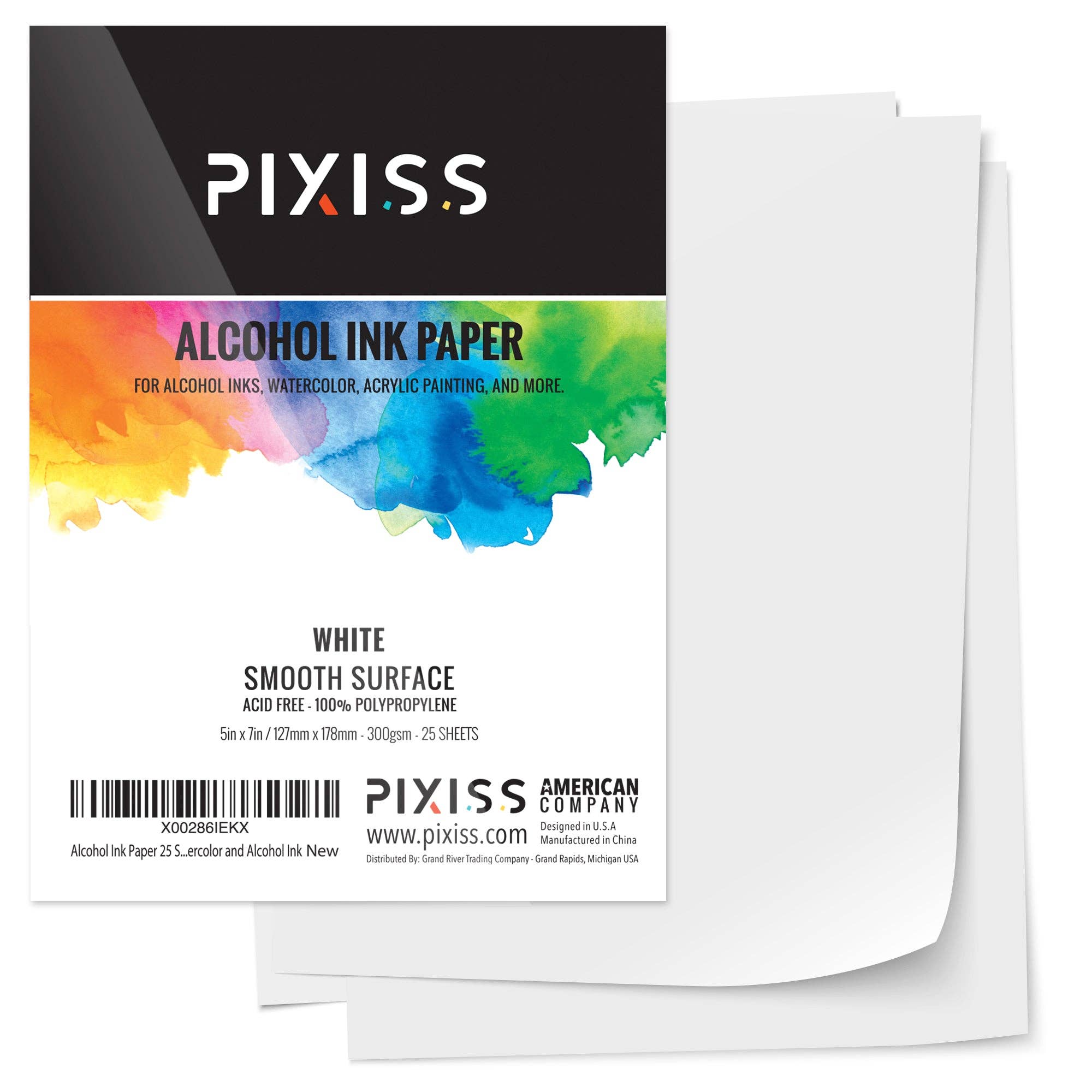 Pixiss - Wholesale Painting Paper - PIXISS Alcohol Ink Paper - 25 Sheets - 3 Sizes6