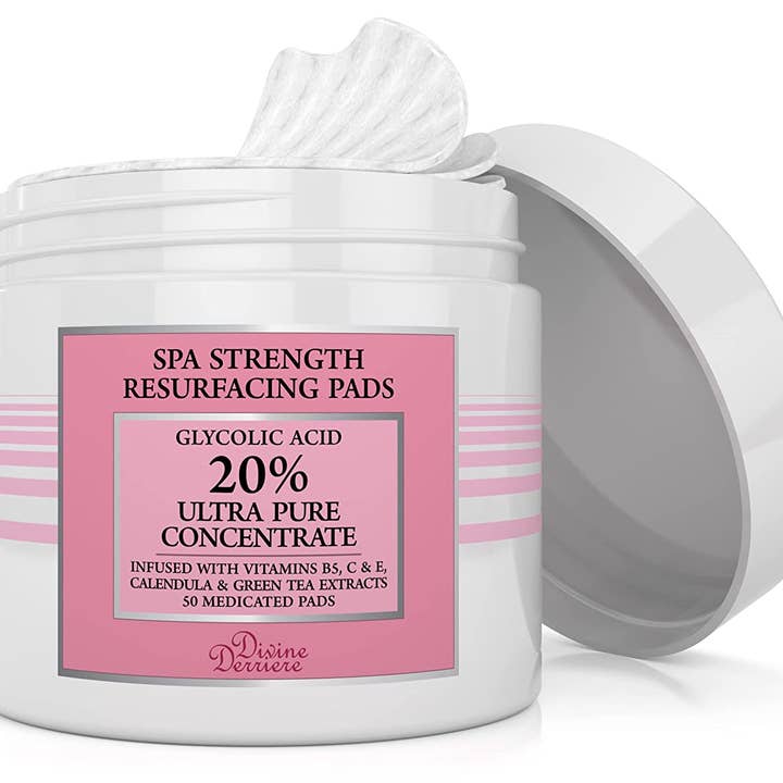 Divine Derriere Glycolic Acid 20% Resurfacing Pads, 50 count for wholesale by Divine Derriere
