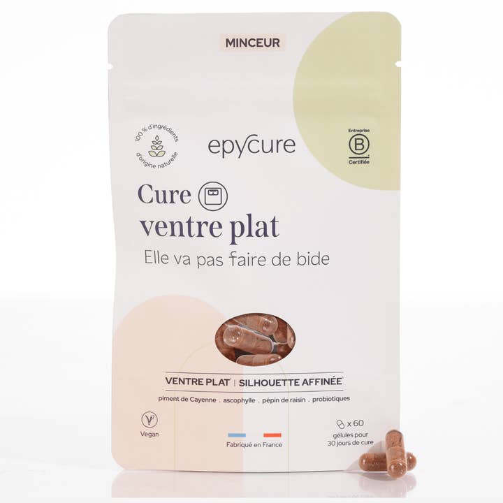 Epycure - Wholesale Oral Supplement/Vitamin - FLAT STOMACH CURE -1 MONTH OF CURE - x60 PILLS - 2 capsules1