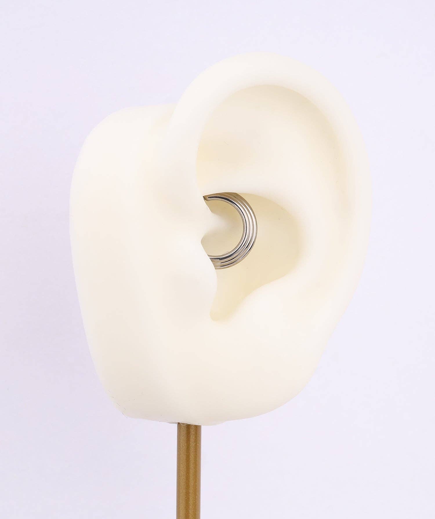 Silver Titanium Basic Clicker Hoop for wholesale on Faire2