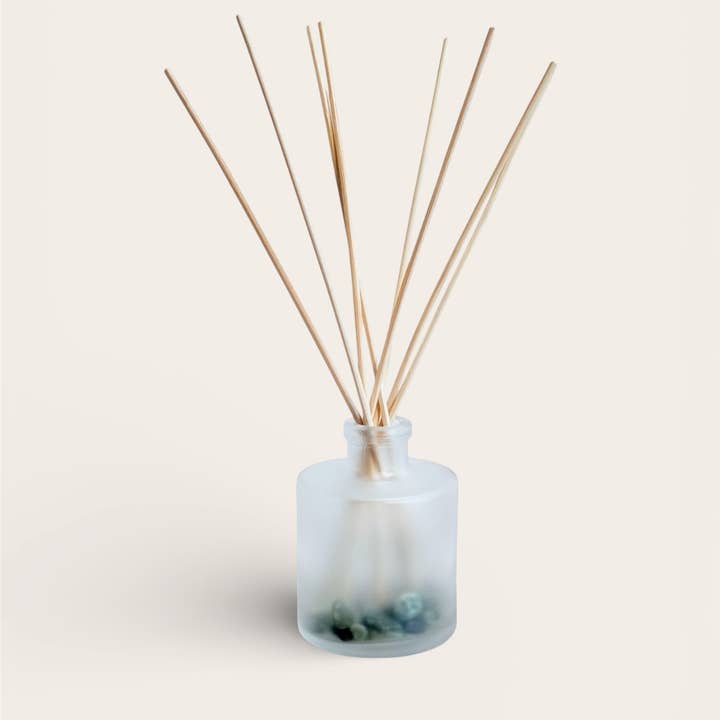 Abundance: Green Aventurine Infused Reed Diffuser for wholesale by Midnight Embers Candle Co.