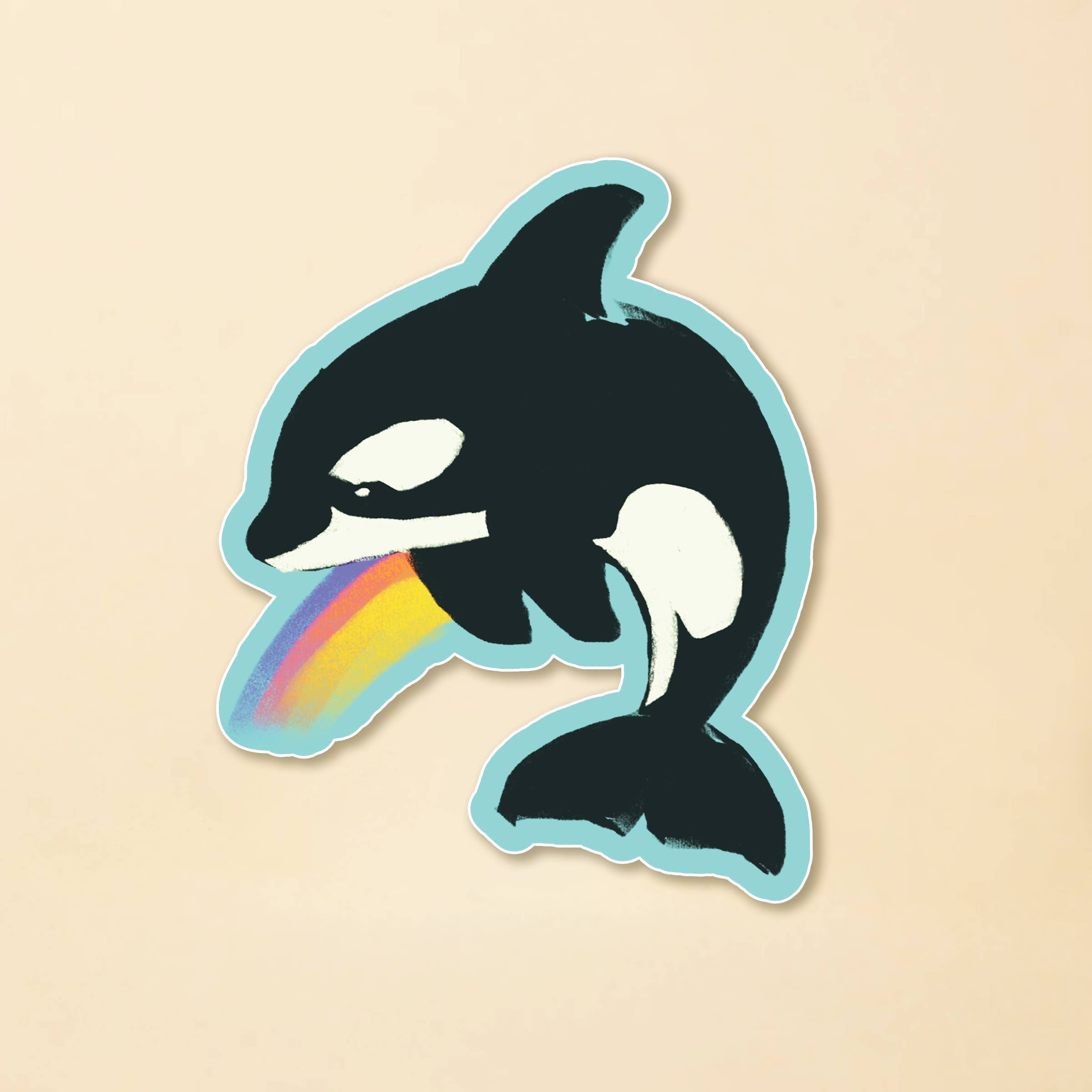 Tender Loving Empire - Wholesale Sticker - Rainbow Orca Sticker 2