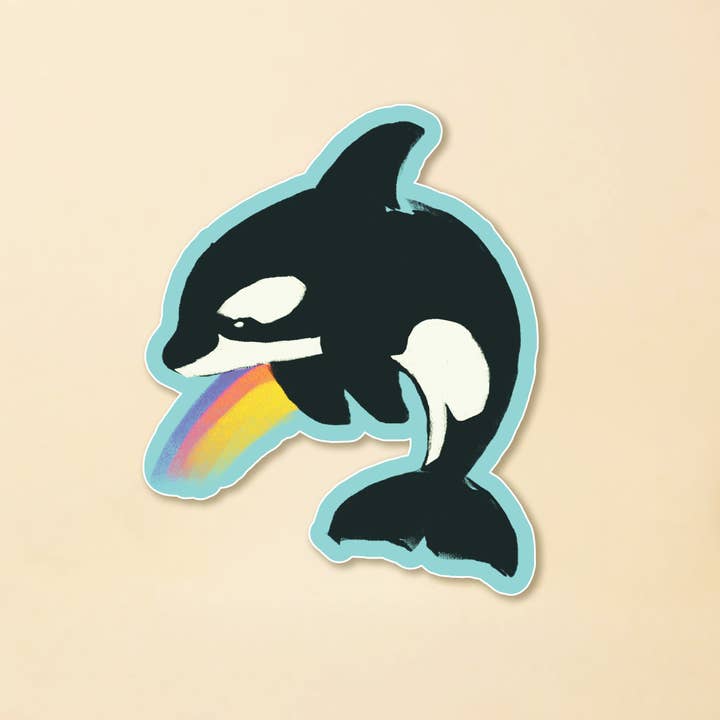 Tender Loving Empire - Wholesale Sticker - Rainbow Orca Sticker 2