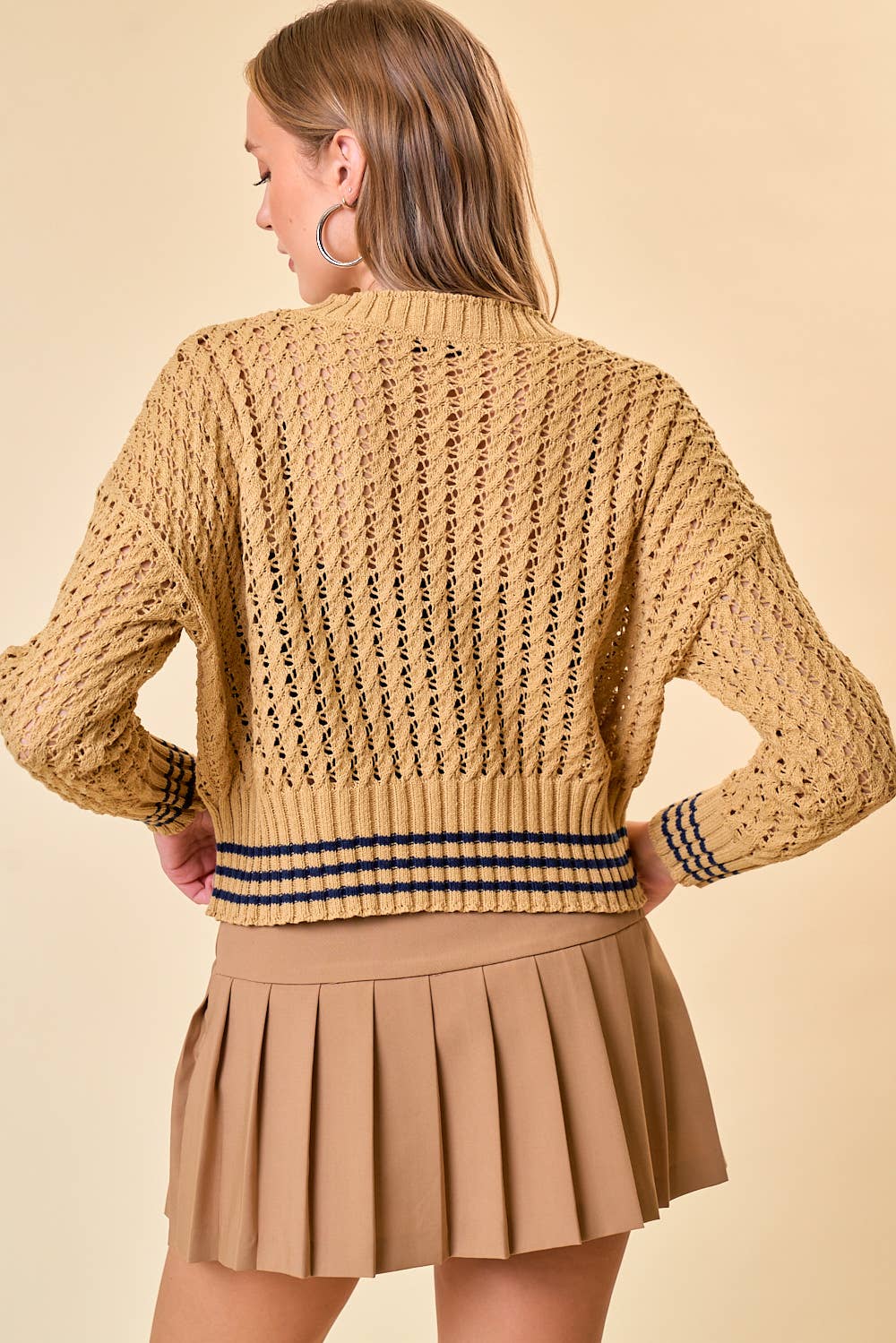 Doe and Rae - Wholesale Knit Sweater - Women's - LIGHT WEIGHT DROP SHOULDER SWEATER - 43716T3