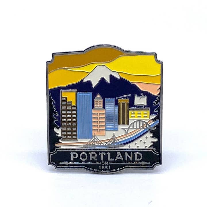 Portland - Imán esmaltado para venta al por mayor de Landmarks Unlimited