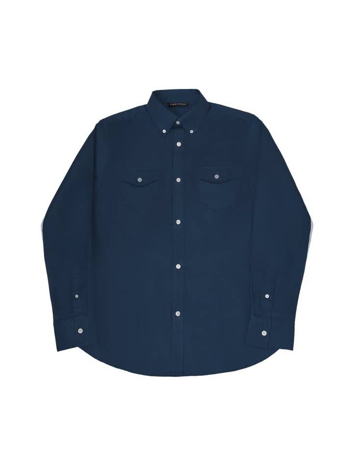 Oxford Shirts met lange mouwen en normale pasvorm voor heren - Big Dipper voor wholesale door TOPLOOK LONDON