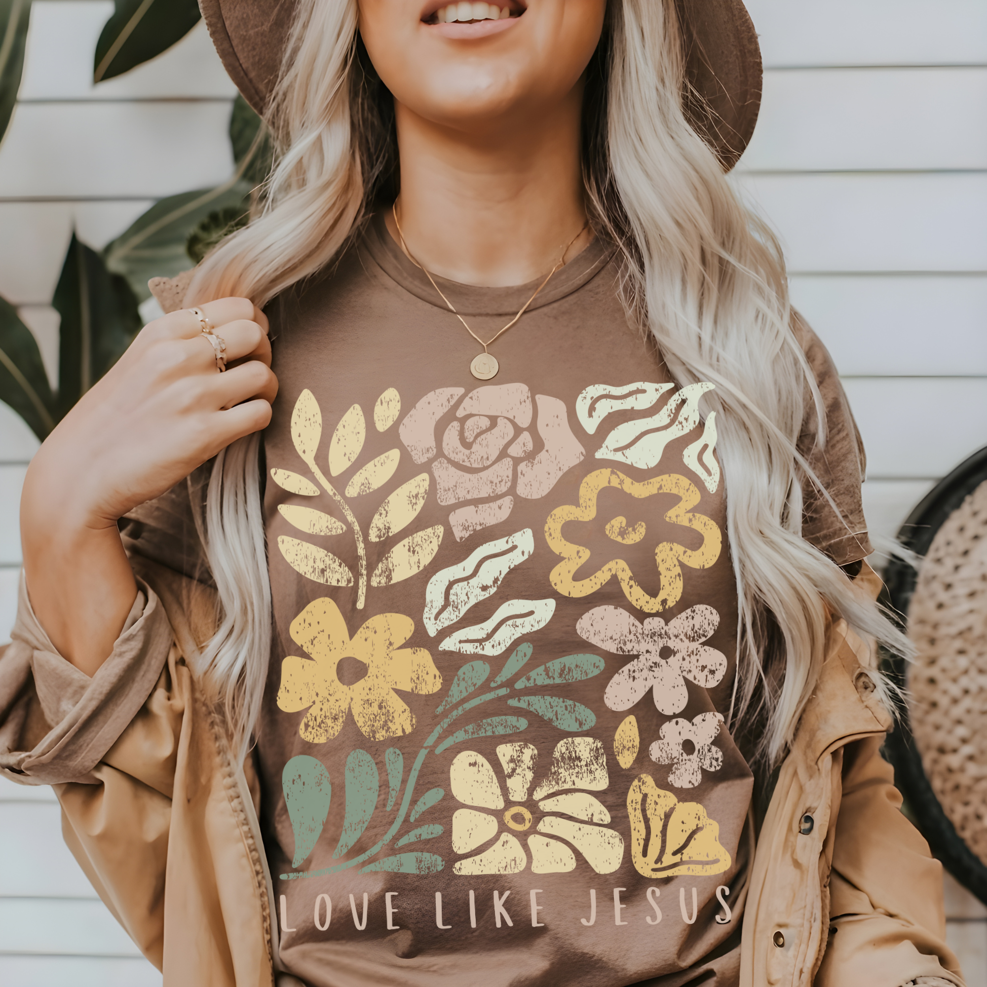 Scripted Pearl - Wholesale Screen Printed T-Shirt - Women's - Love Like Jesus Comfort Colors Christian Graphic T Shirt6