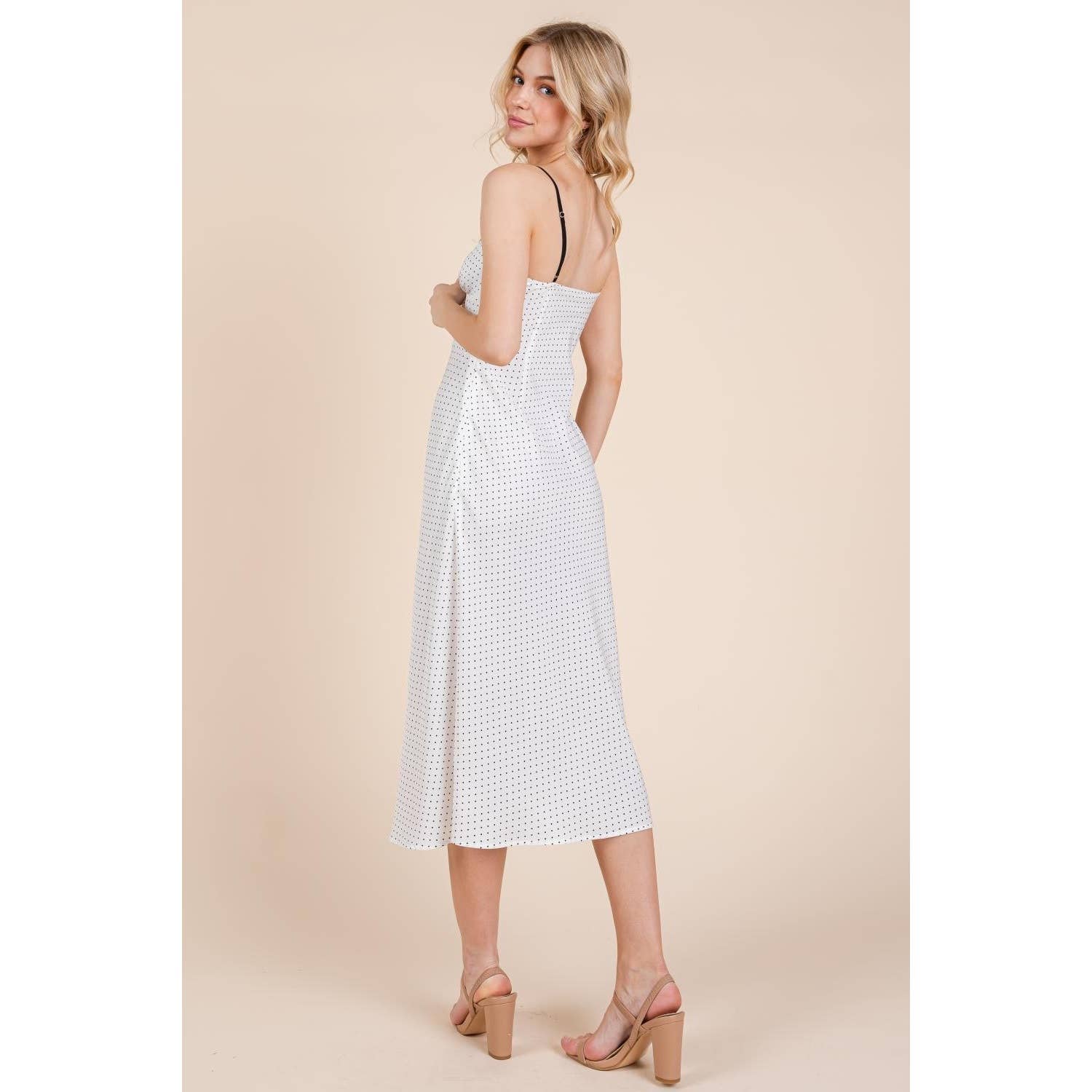 Honey Mango - Wholesale Dress - Women's - Polka dot midi dress9