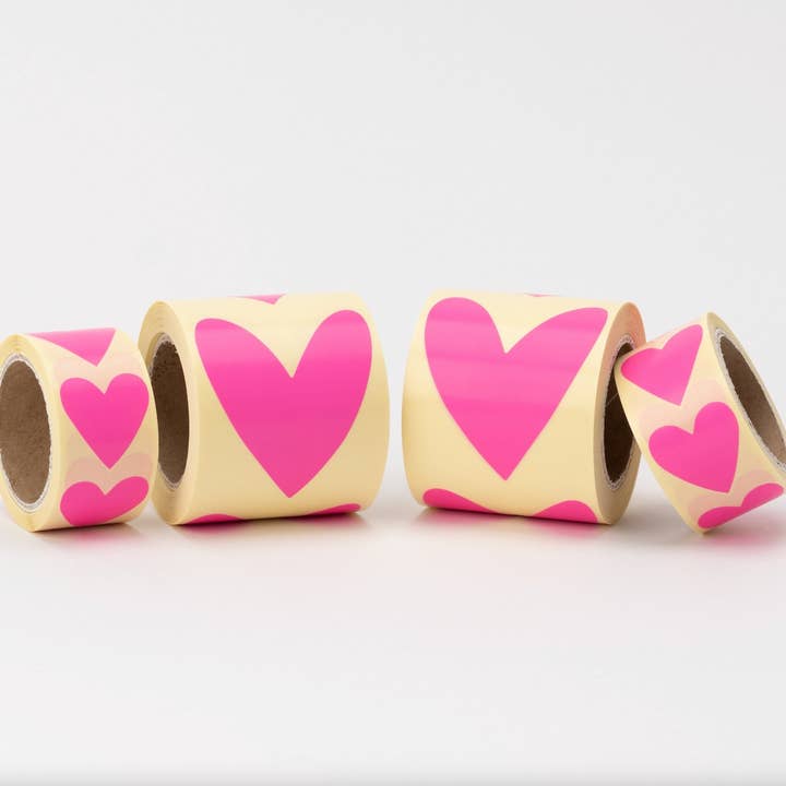 liebevoll verpackt - Wholesale Sticker - Sticker Heart Neon Pink