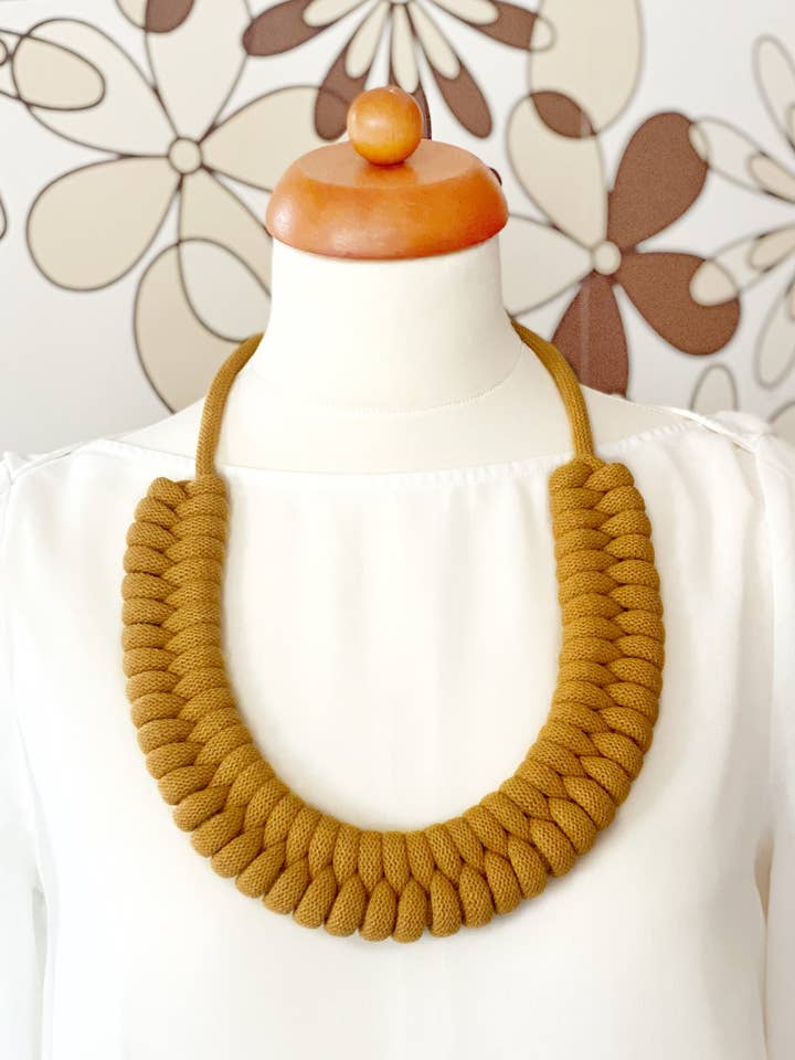 Jesse Knotted cotton rope necklace for wholesale by Besoph