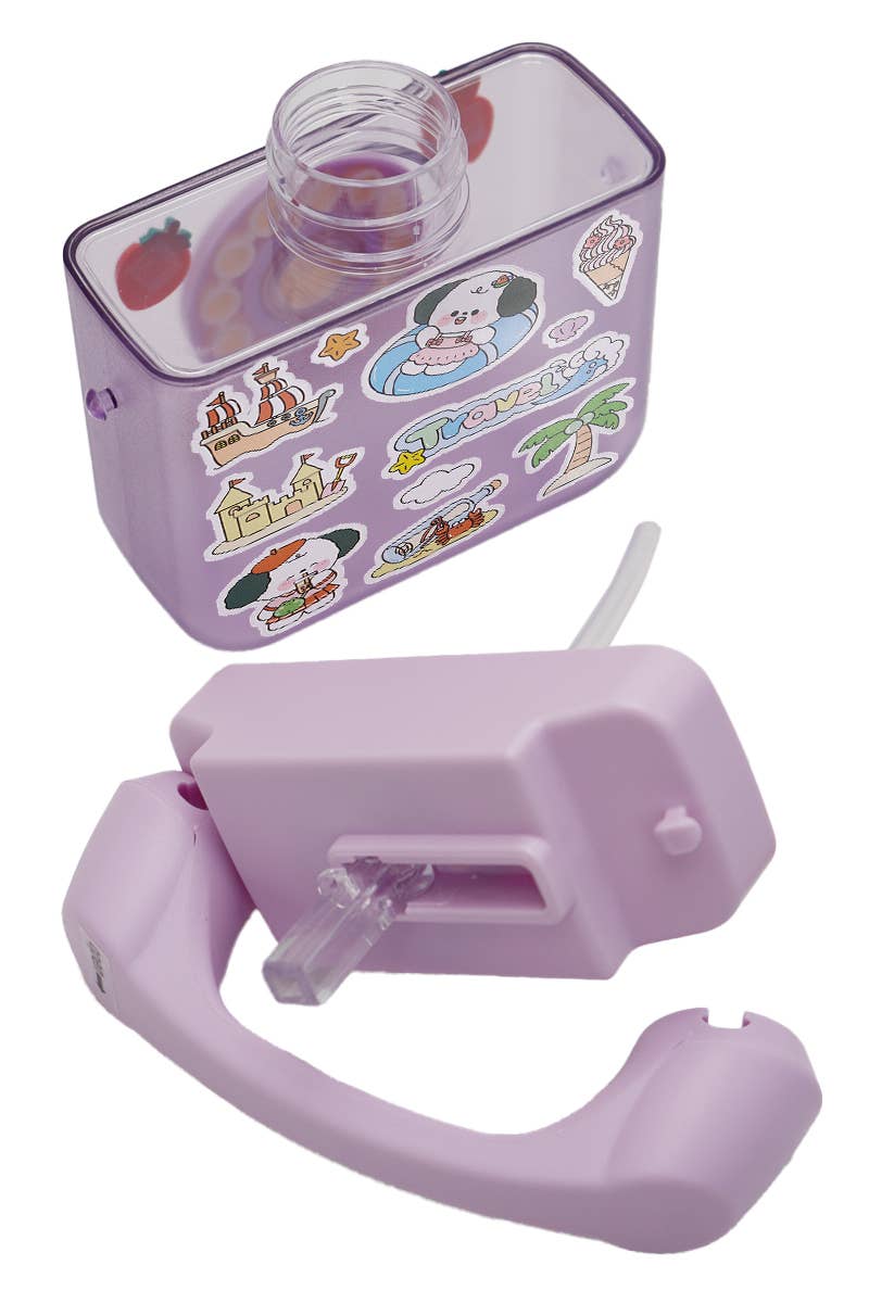 Cap Zone – wholesale Water bottle – Retro Telephone Sippy Straw Travel Water Cup2