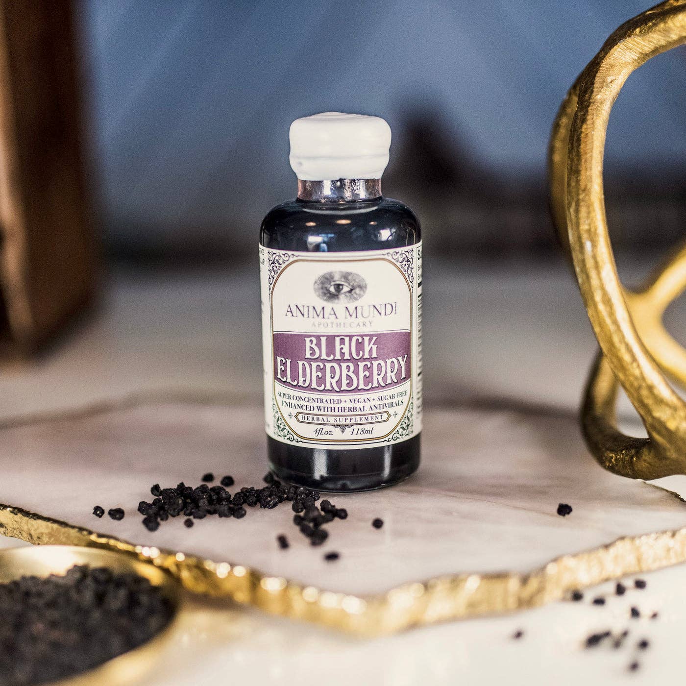 Anima Mundi Apothecary - Wholesale Elixir - BLACK ELDERBERRY Syrup | Botanical + Mushroom Elixir 5