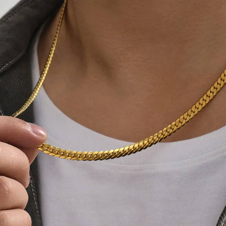 Mens Gold Chain Necklace for wholesale by Sweet Cherry Sky