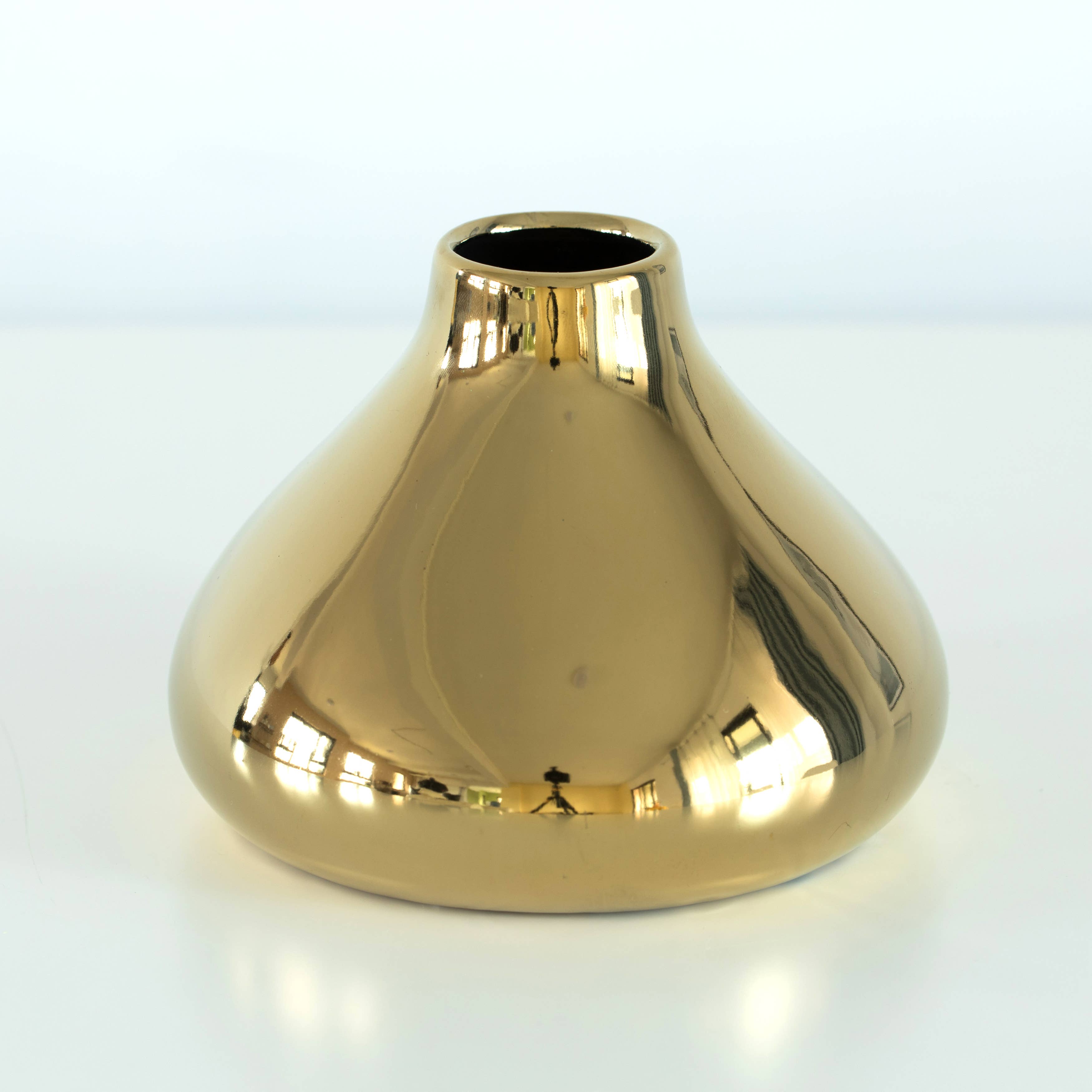 Quickway Imports - Wholesale Vase - Decorative Ceramic Modern Centerpiece Table Vase, Gold0