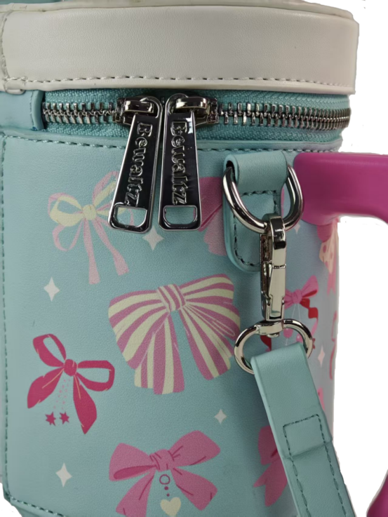 Bewaltz - Wholesale Crossbody Bag - Women's - Take A Sip Water Cup-Elegant Bows Tiffany Blue Crossbody4