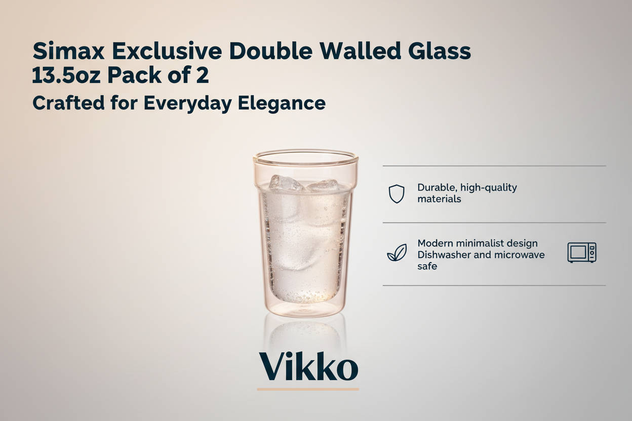 Kadra Kitchenware - Wholesale Drinking Glass/Cup - Simax Exclusive Double Walled Glass 13.5oz Pack of 23