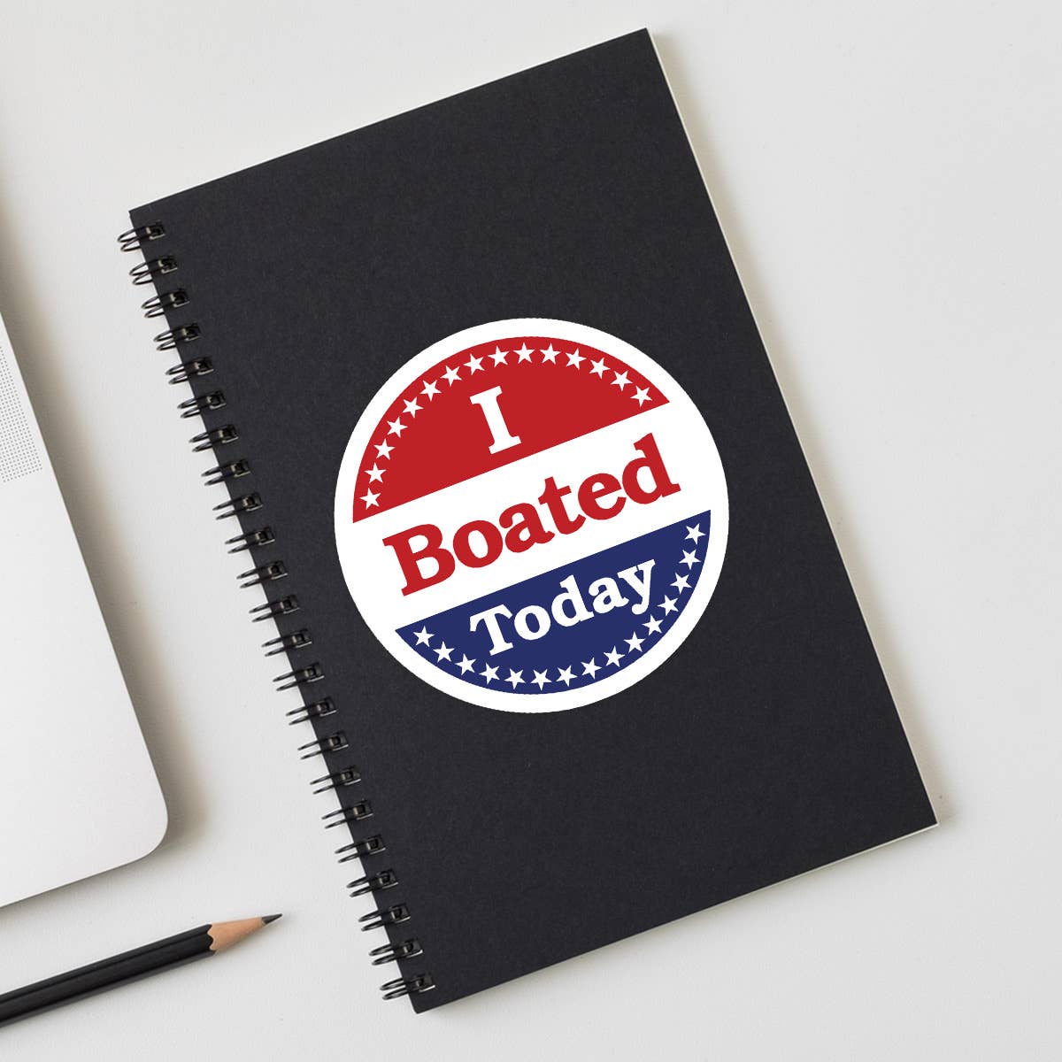 RetroPlanet - Wholesale Sticker - I Boated Today Die Cut Round Vinyl Sticker5