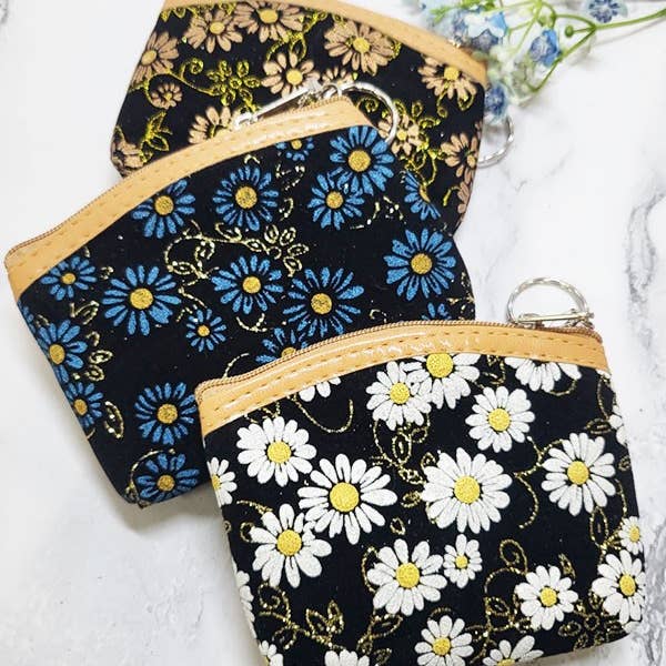 Flower Printed Coin Purse for wholesale by Funteze