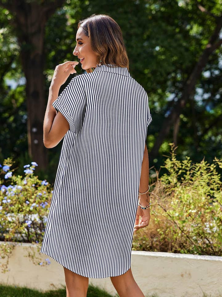 Lovesoft - Wholesale Dress - Women's - 2026 Summer Short Sleeve Button Down Shirt Dress8