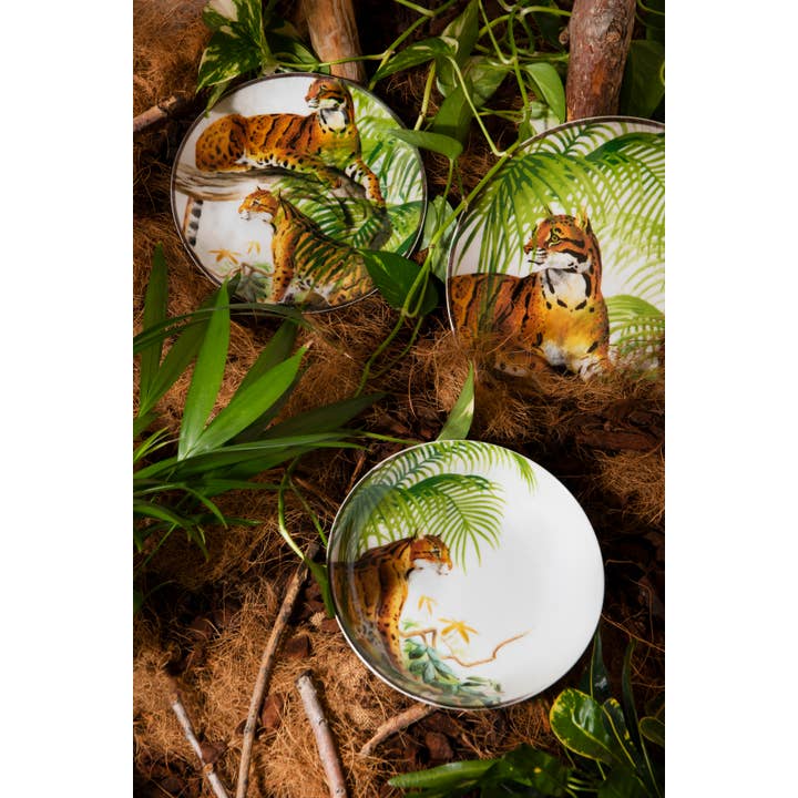 multicolour 18 Leopard Plate Set for wholesale on Faire3