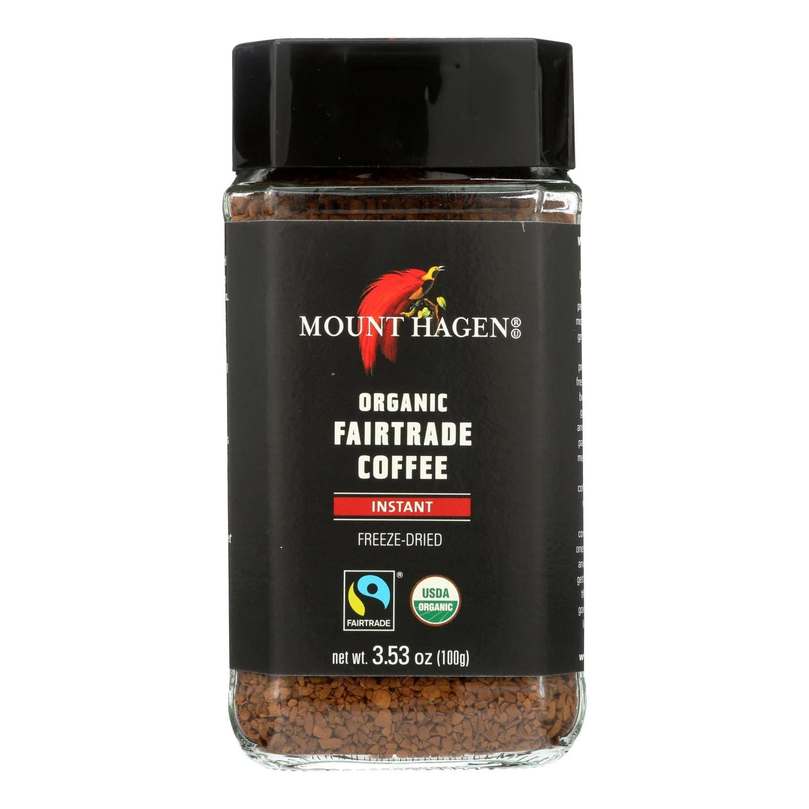Ware Spark - Wholesale Instant Coffee/Espresso - Mount Hagen Instant Organic Fairtrade Coffee  - Case Of 6 - 3.53 Oz0