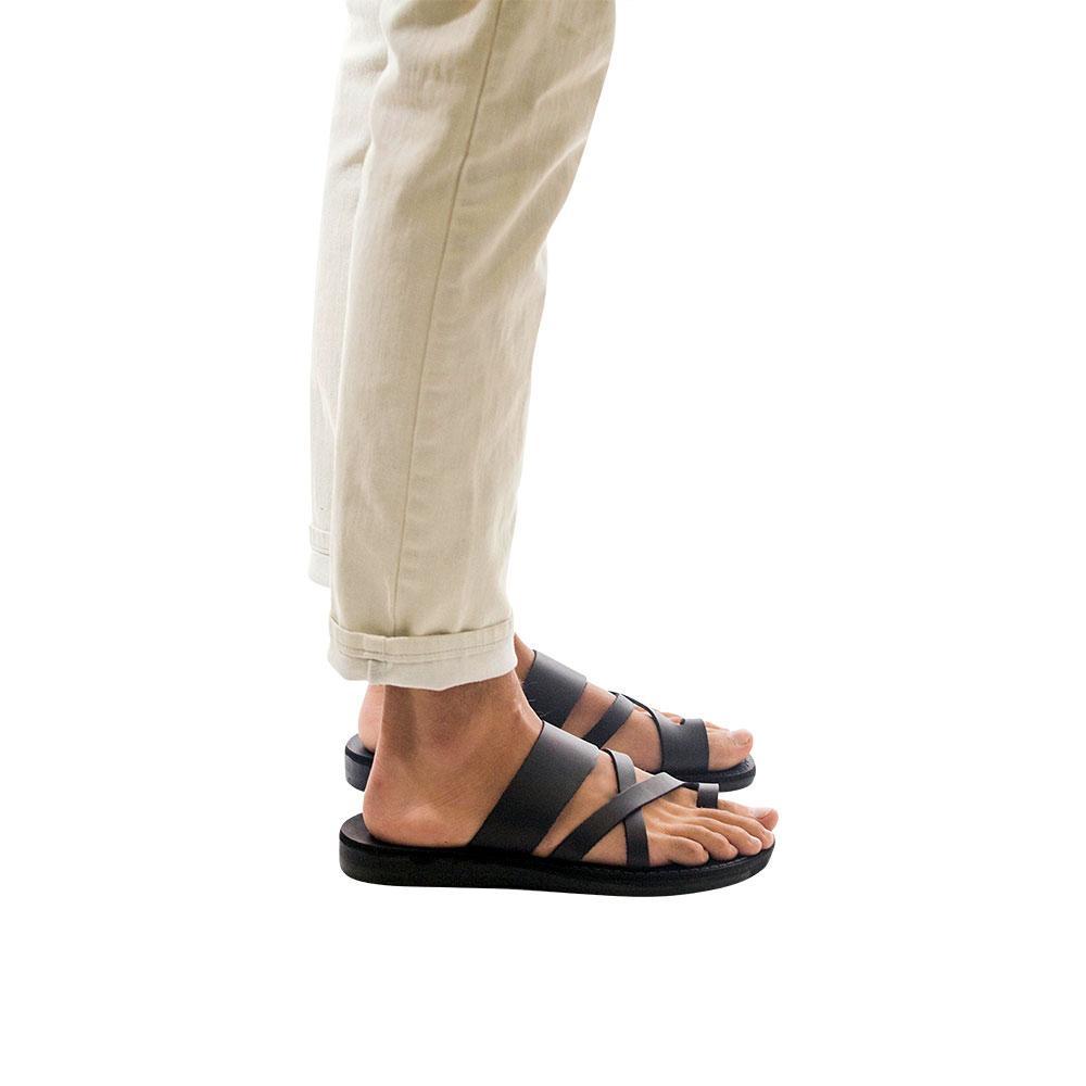 The Good Shepherd - Leather Toe Loop Sandal | Black for wholesale on Faire2