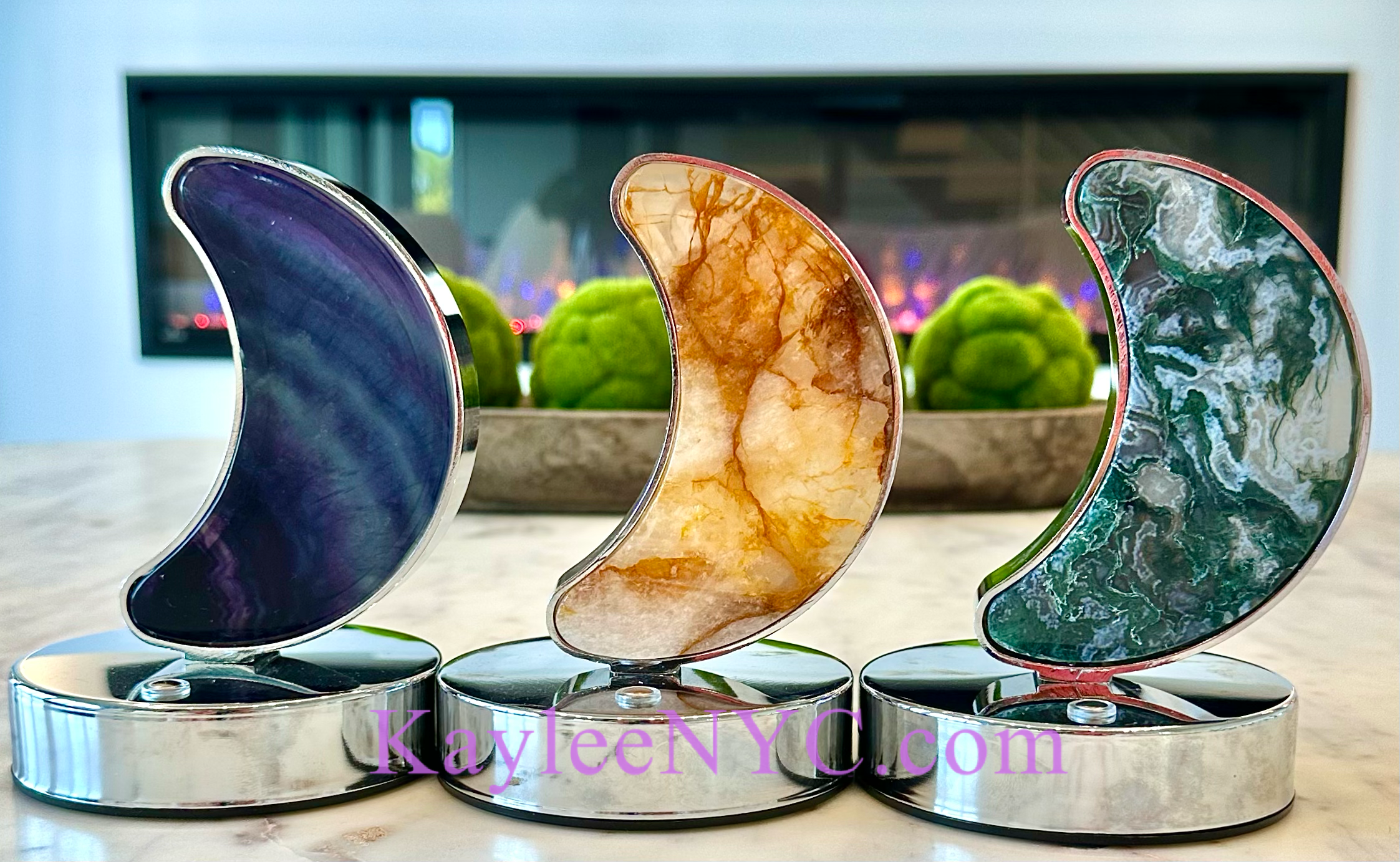 KayleeNYC - Wholesale Accent/Desk Lamp - Natural Crystal Moon Lamp Healing Energy1