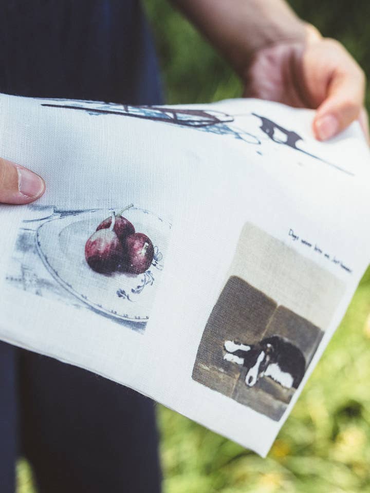 M.Ogihara Handkerchief Living With Dogs for wholesale by Fog Linen Work