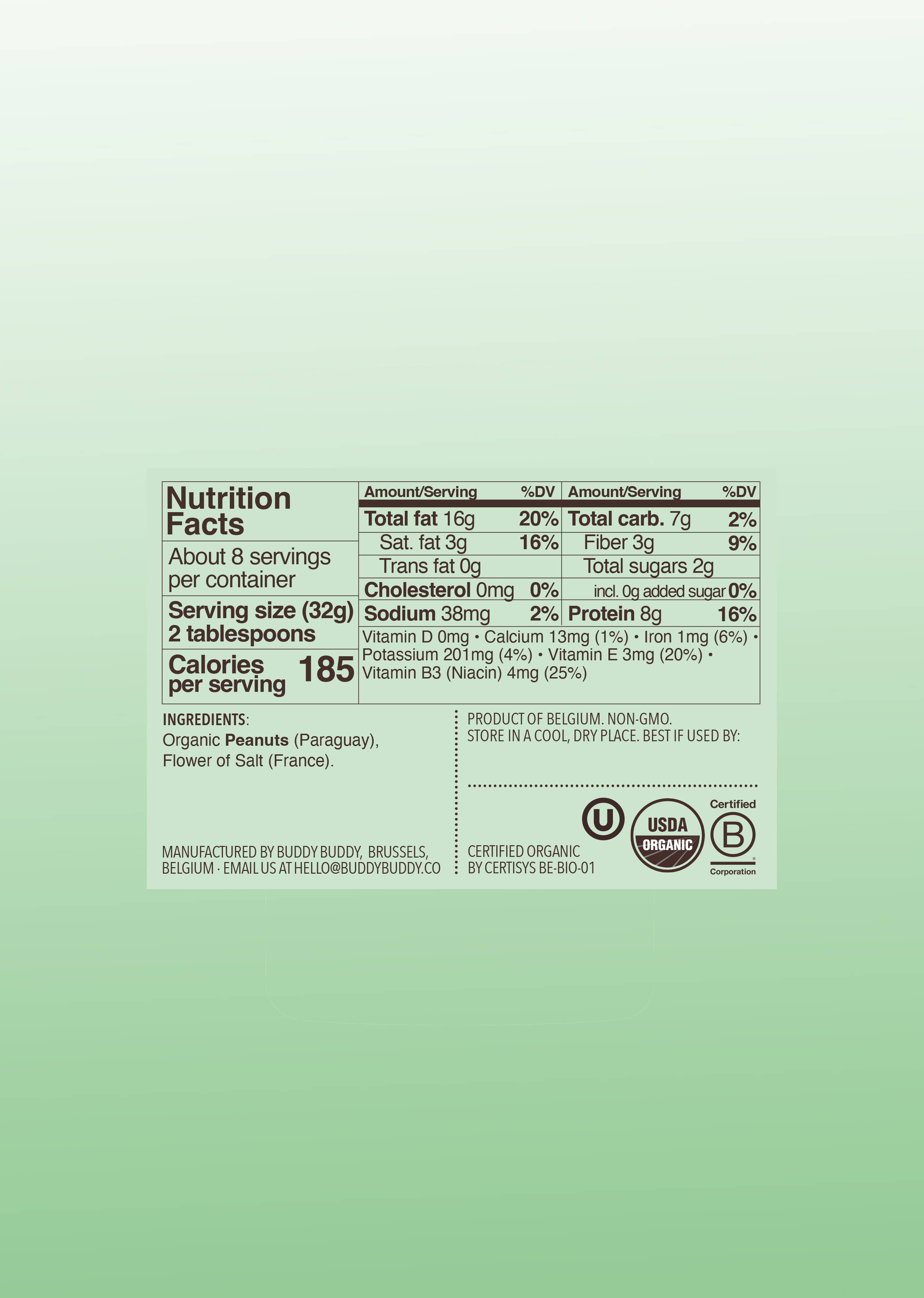 BUDDY BUDDY - Wholesale Nut Butter - Organic Peanut Butter1