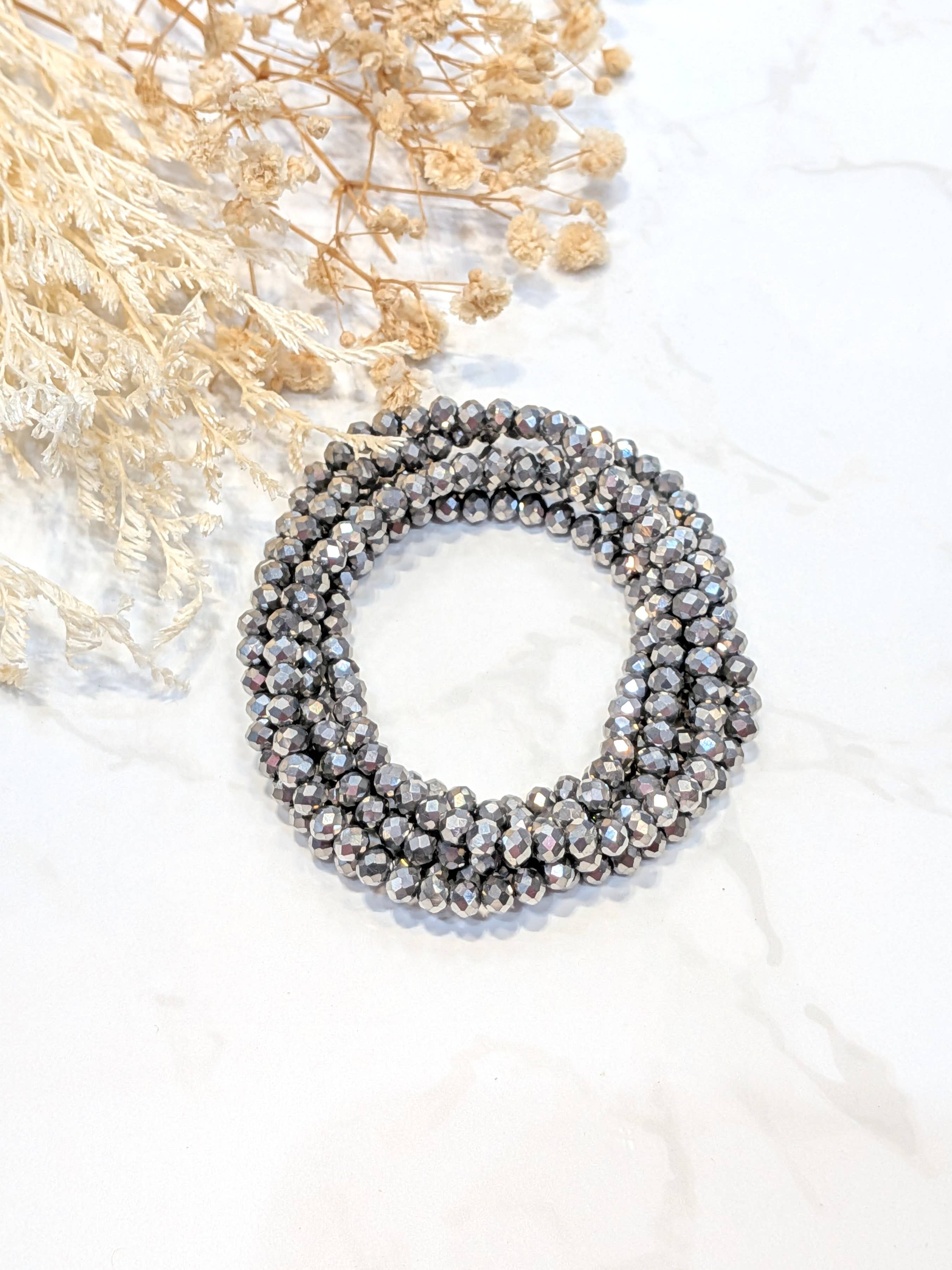 LOLO & YAYA - Vente Bracelets maillon et chaîne - Bracelet élastique Crystal opaque multi tours0