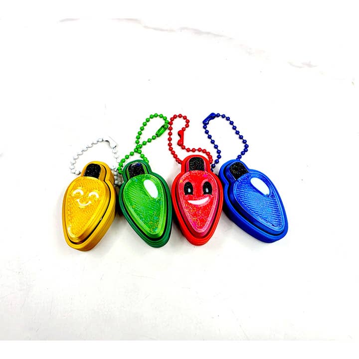 Agape Designs 3D - Wholesale Keychain - Unisex - 3D Printed Christmas Light Fidget Clicker Keychains1