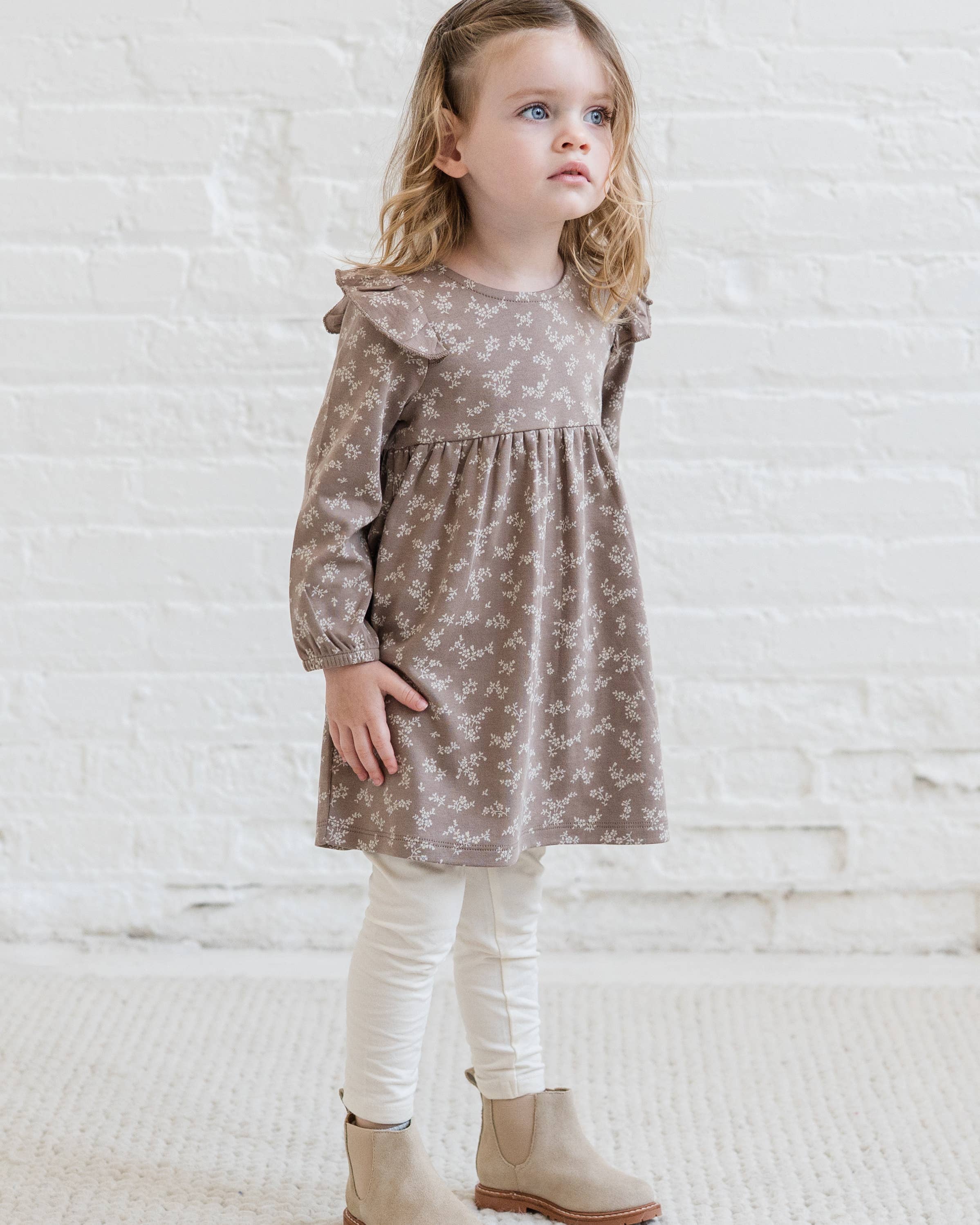 Colored Organics - Wholesale Dress - Kids - Mika Armhole Ruffle Long Sleeve Dress8