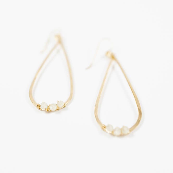 Mira Kauai - Wholesale Dangle Earrings - Large Teardrop with Stones Earrings2