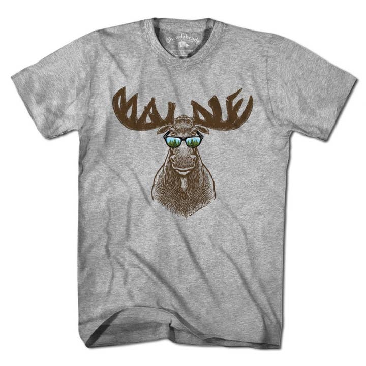 Cool Maine Moose T-Shirt for wholesale by Chowdaheadz