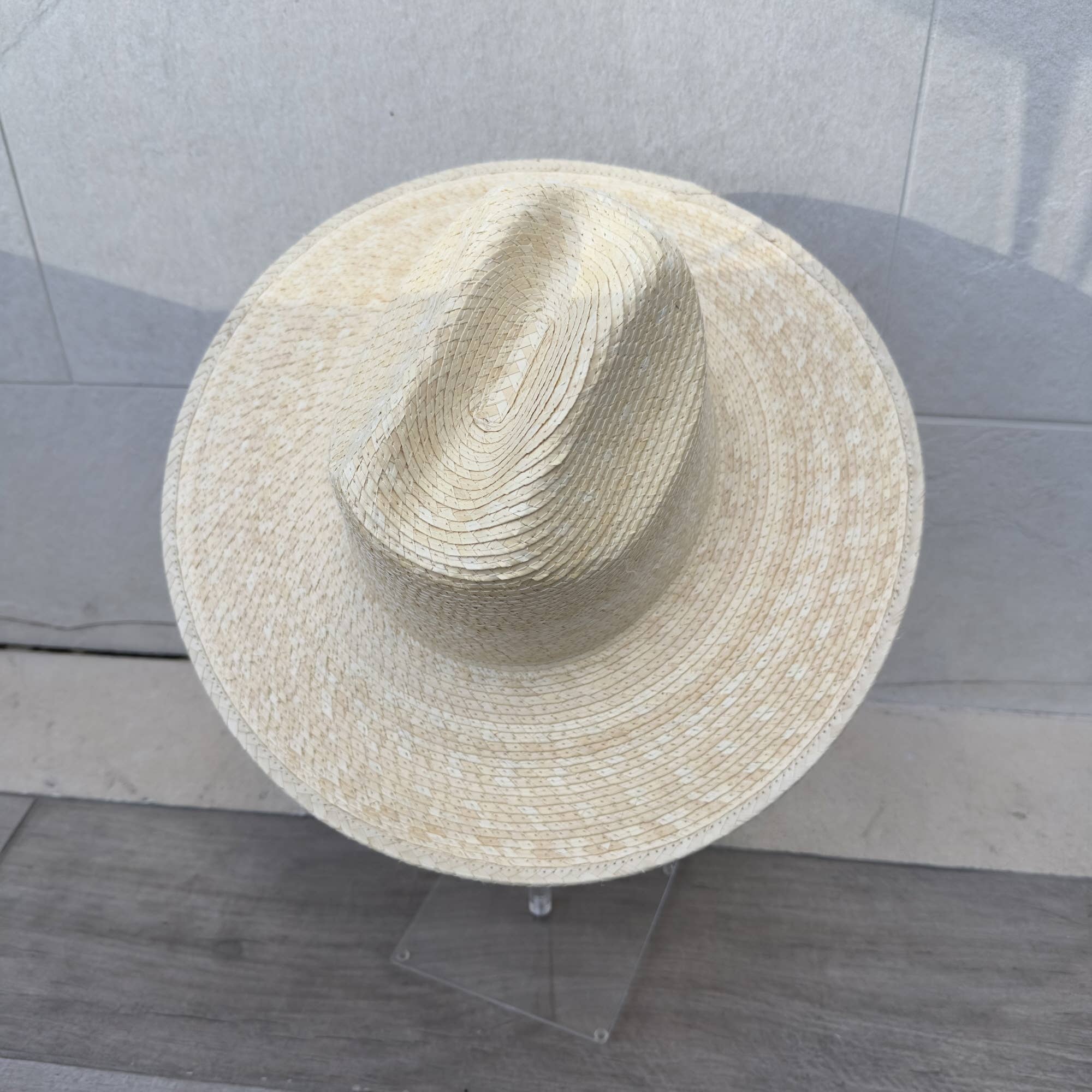 One and Only Accessories - Wholesale Straw Hat - Women's - Palm Leaf Western Hat with Flat Brim0