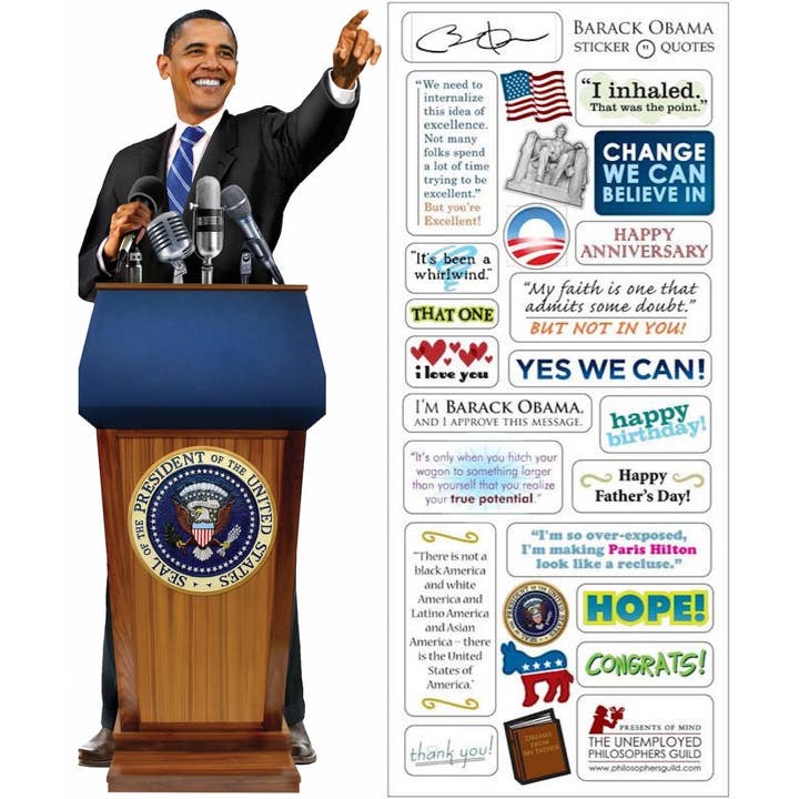 Tarjeta Barack Obama para venta al por mayor de Unemployed Philosophers Guild