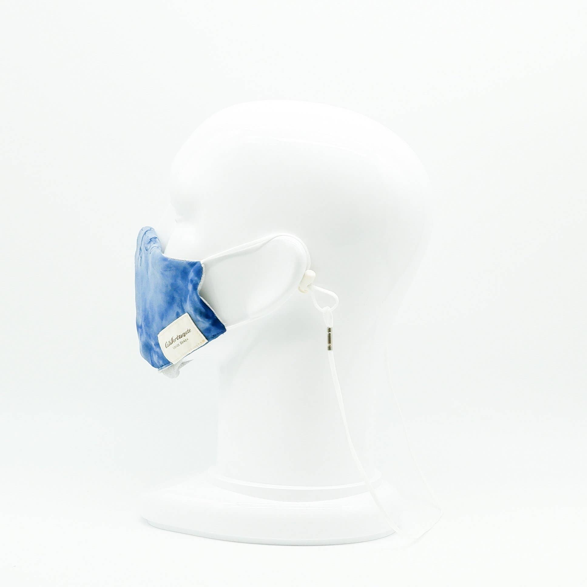 Maskdanna by Califortunate - Wholesale Non-Medical Disposable Mask - MVSK SILKY TIE DYE BLUE2