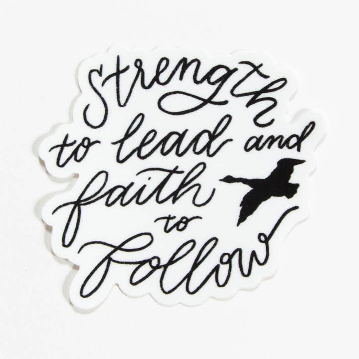 Strength to Lead Loon Sticker for wholesale by Lettering By KT
