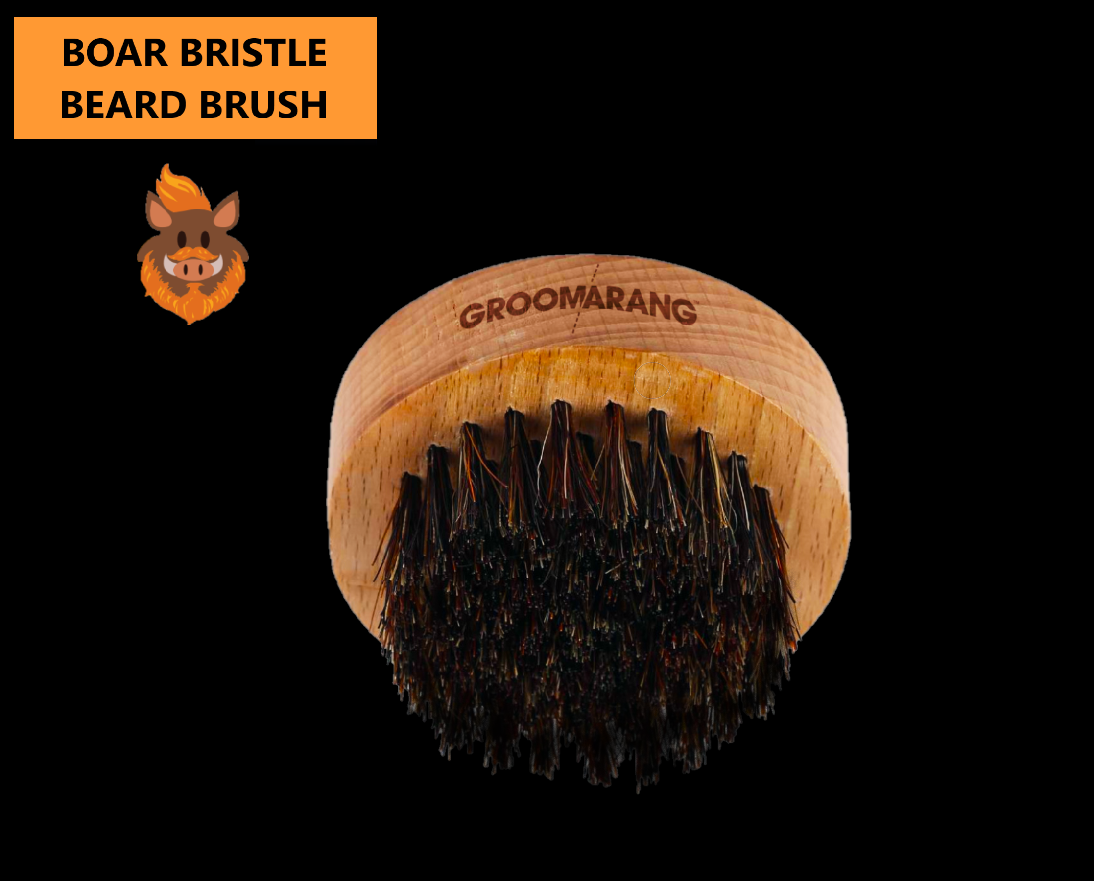 My Wholesale Warehouse – wholesale Beard brush/comb – Groomarang 'O' Boar Bristle Beard Brush3