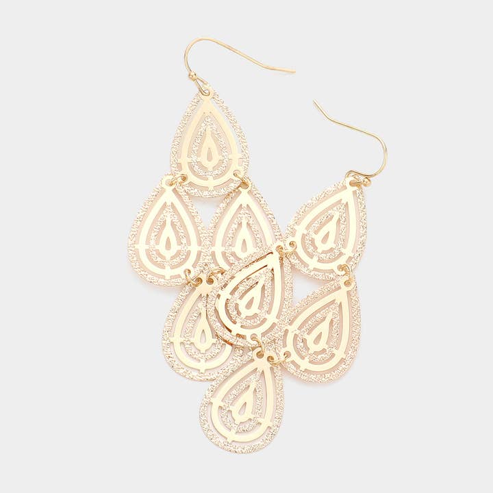 Geometrische Metalen Traanvormige Schakel Oorbel Hangers voor wholesale door Sensibling Corp.